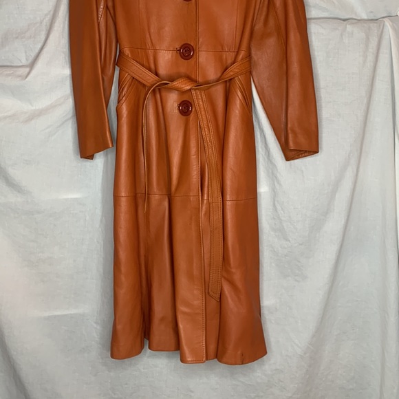 vintage Hermanos Veralo Madrid Spain flare skirt trench coat, see measurements - Picture 2 of 15